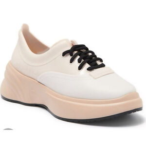 MELISSA Ugly Water Resistant Beige White Sneaker Jelly PVC AD Size 7